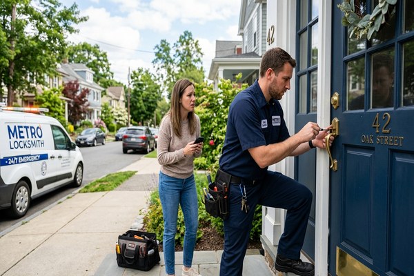 Emergency lockout nearby showing rapid response to a residential lockout
